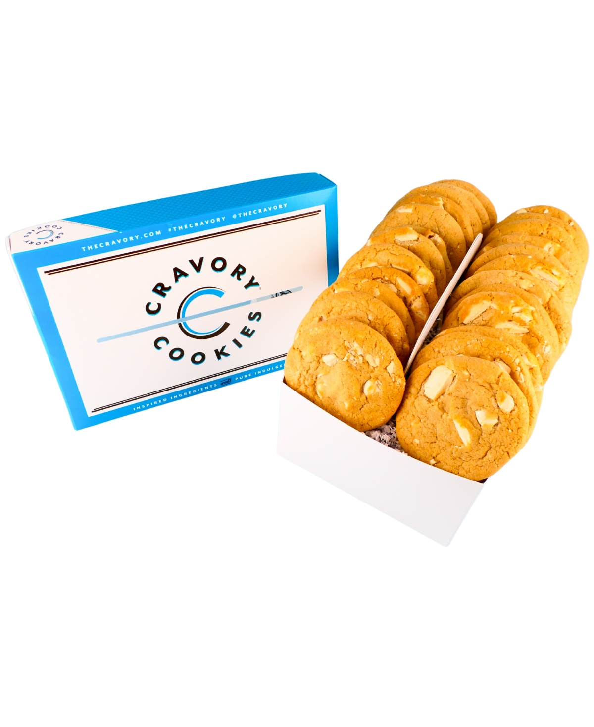 The Cravory Salted Caramel Cookies Gift Box, 24 Cookies In Transparent