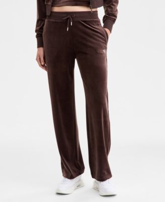 Women's Couture Straight-Leg Velour Pants