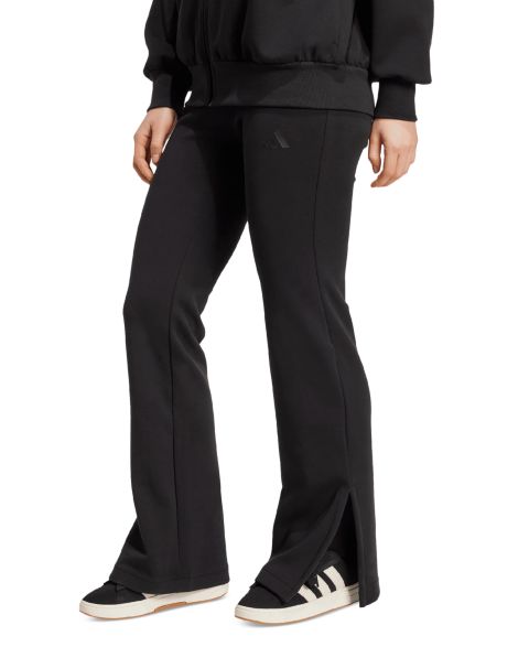 Женские брюки adidas Mid-Rise Soft Lux Flare-Leg, цвет: Чёрный