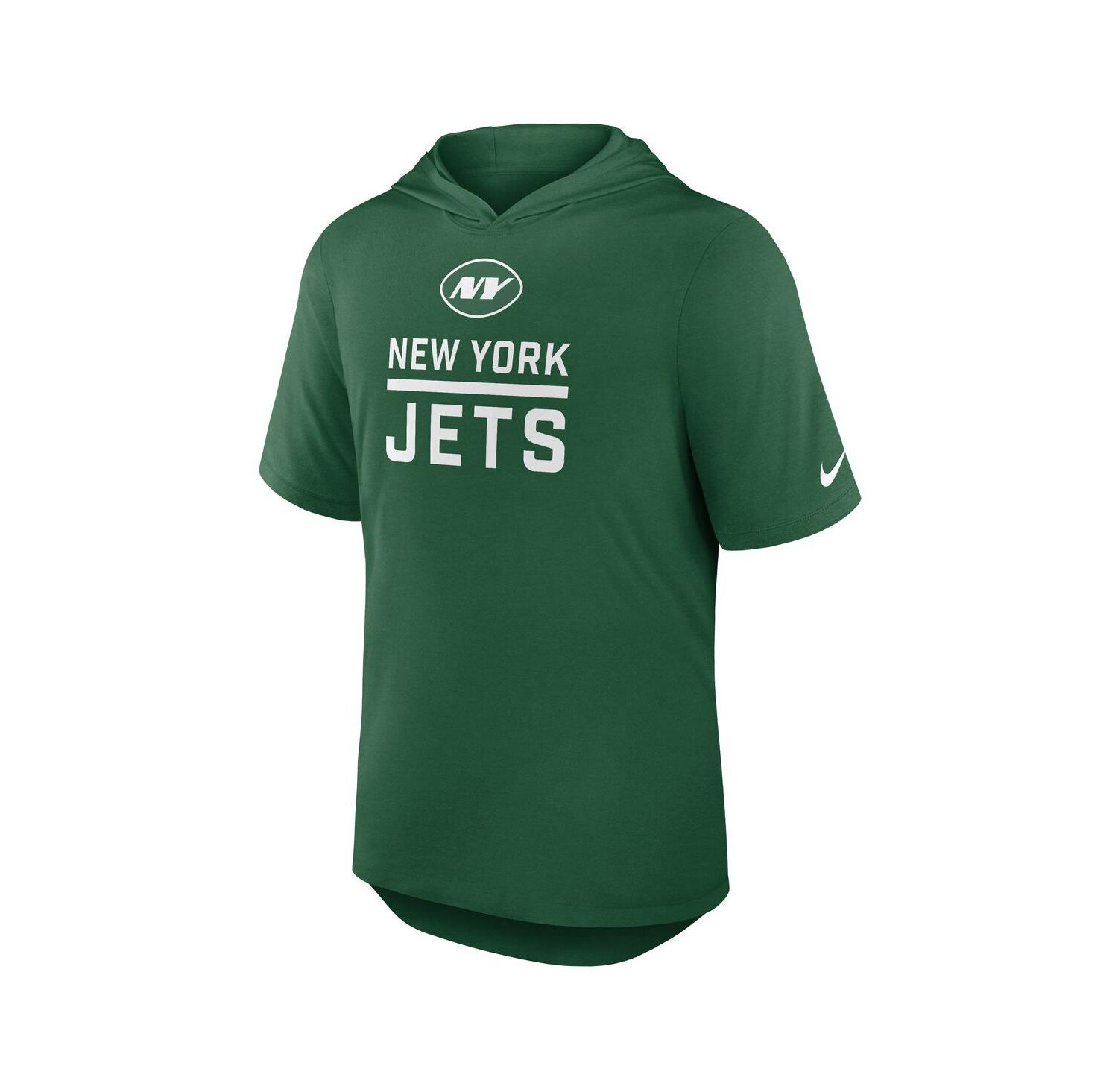 Men's Green New York Jets Lockup Tri-Blend Hoodie T-Shirt