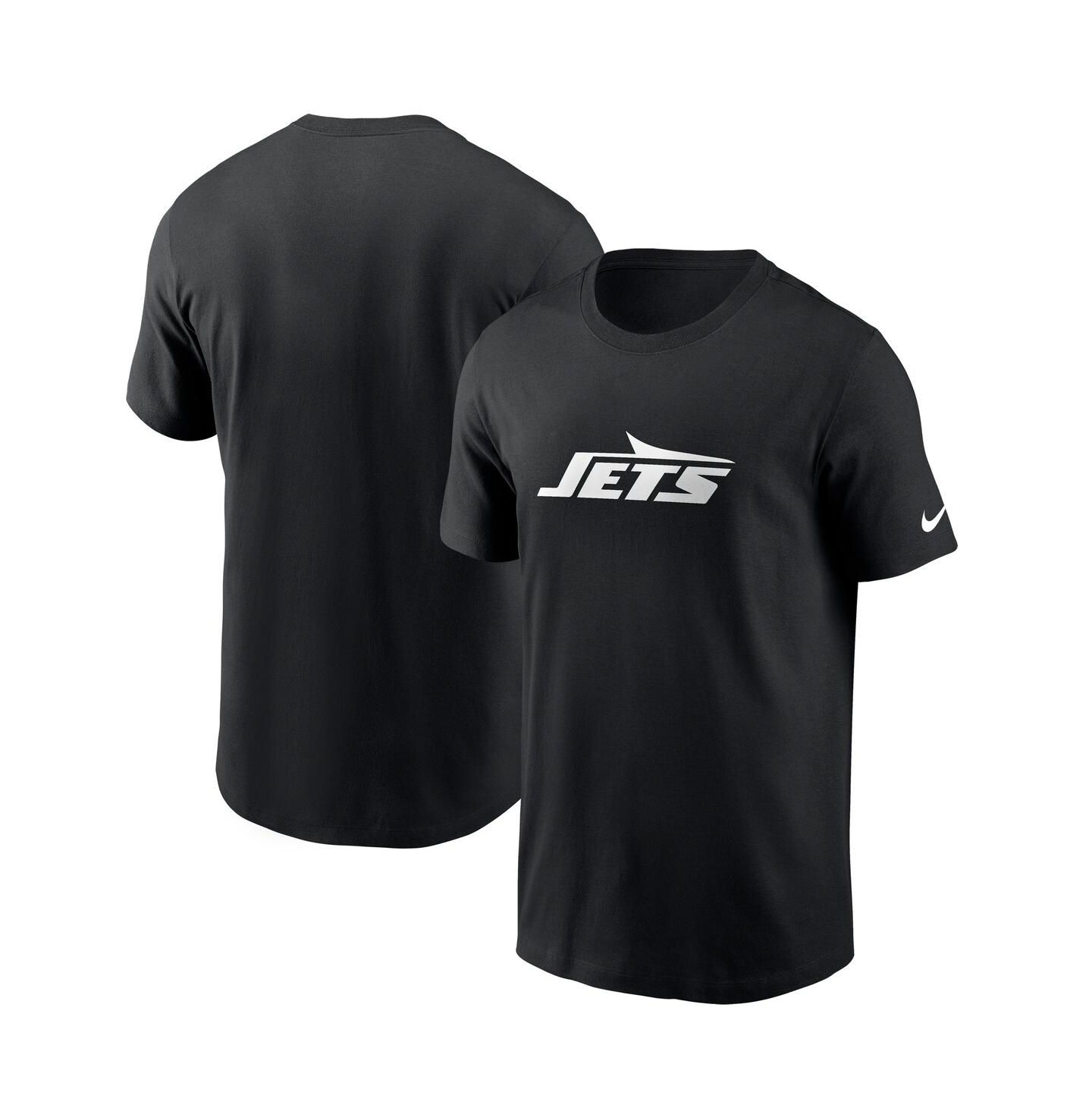 Мужская футболка Nike Black New York Jets Primary Logo — фото 1