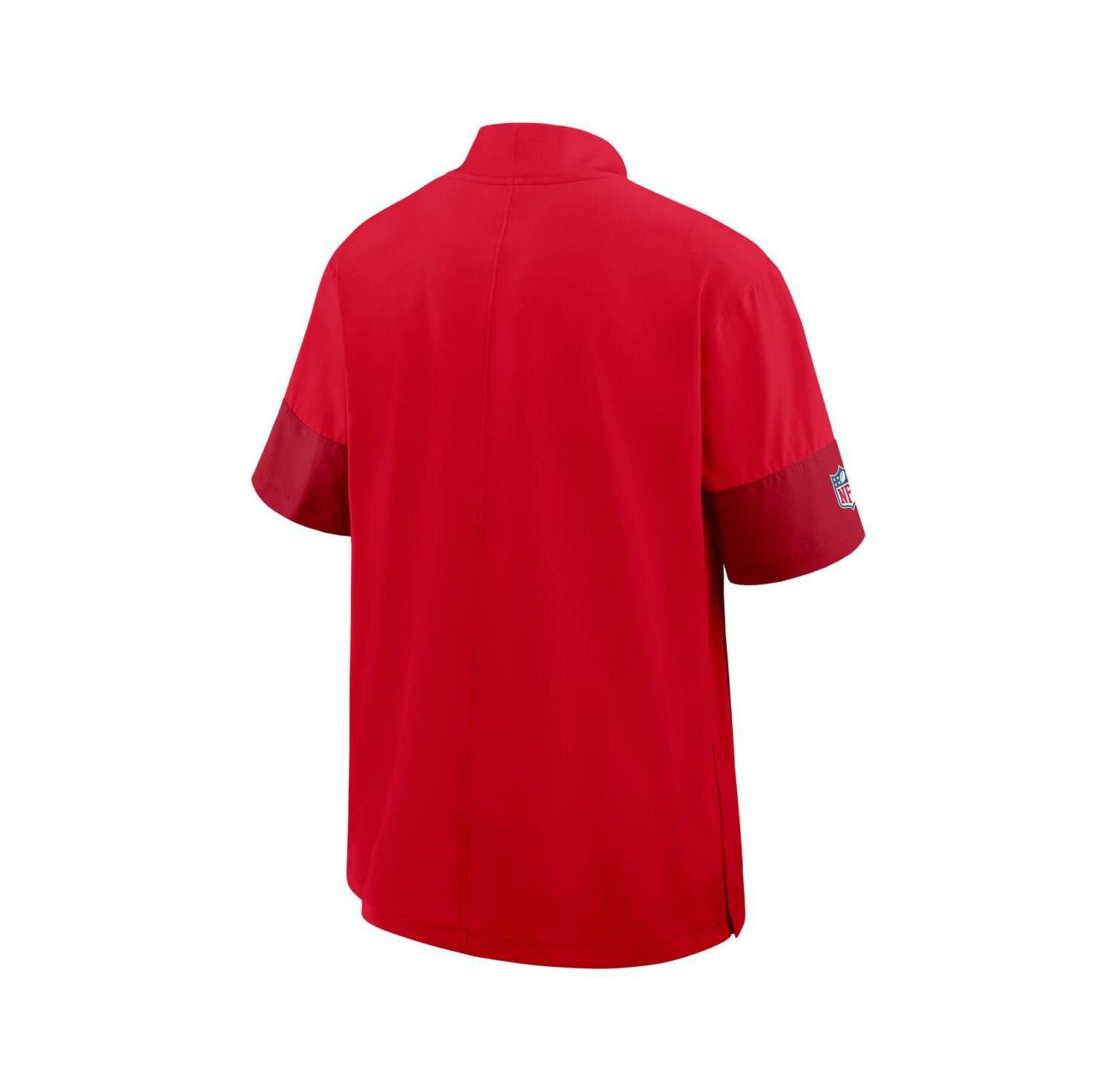 Men's Red Kansas City Chiefs Sideline Short Sleeve Quarter-Zip Performance Coach Jacket