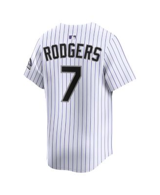 Men's Brendan Rodgers White Colorado Rockies Home Limited Player Jersey