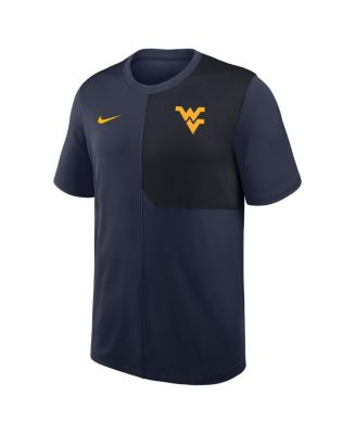 Men's Navy West Virginia Mountaineers 2025 Sideline UV Performance Coach T-Shirt