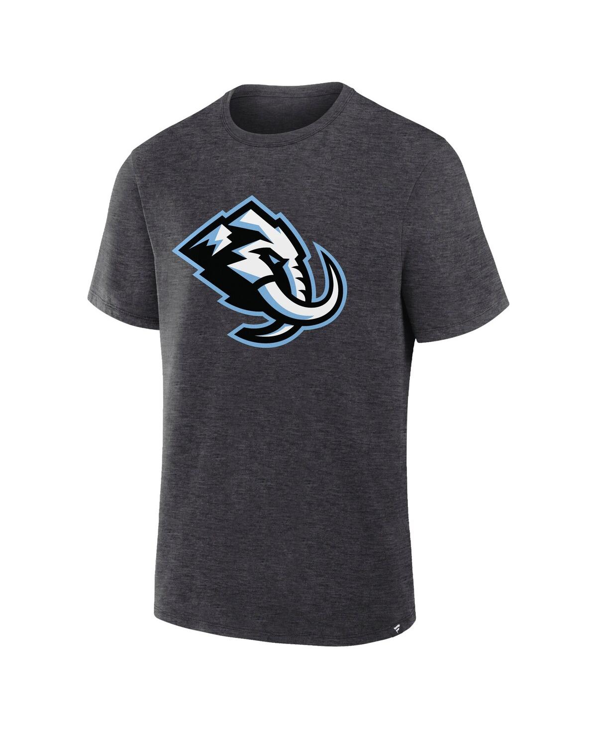 Fanatics Men's Heather Charcoal Utah Mammoth Primary Logo Legacy T-shirt In Gray