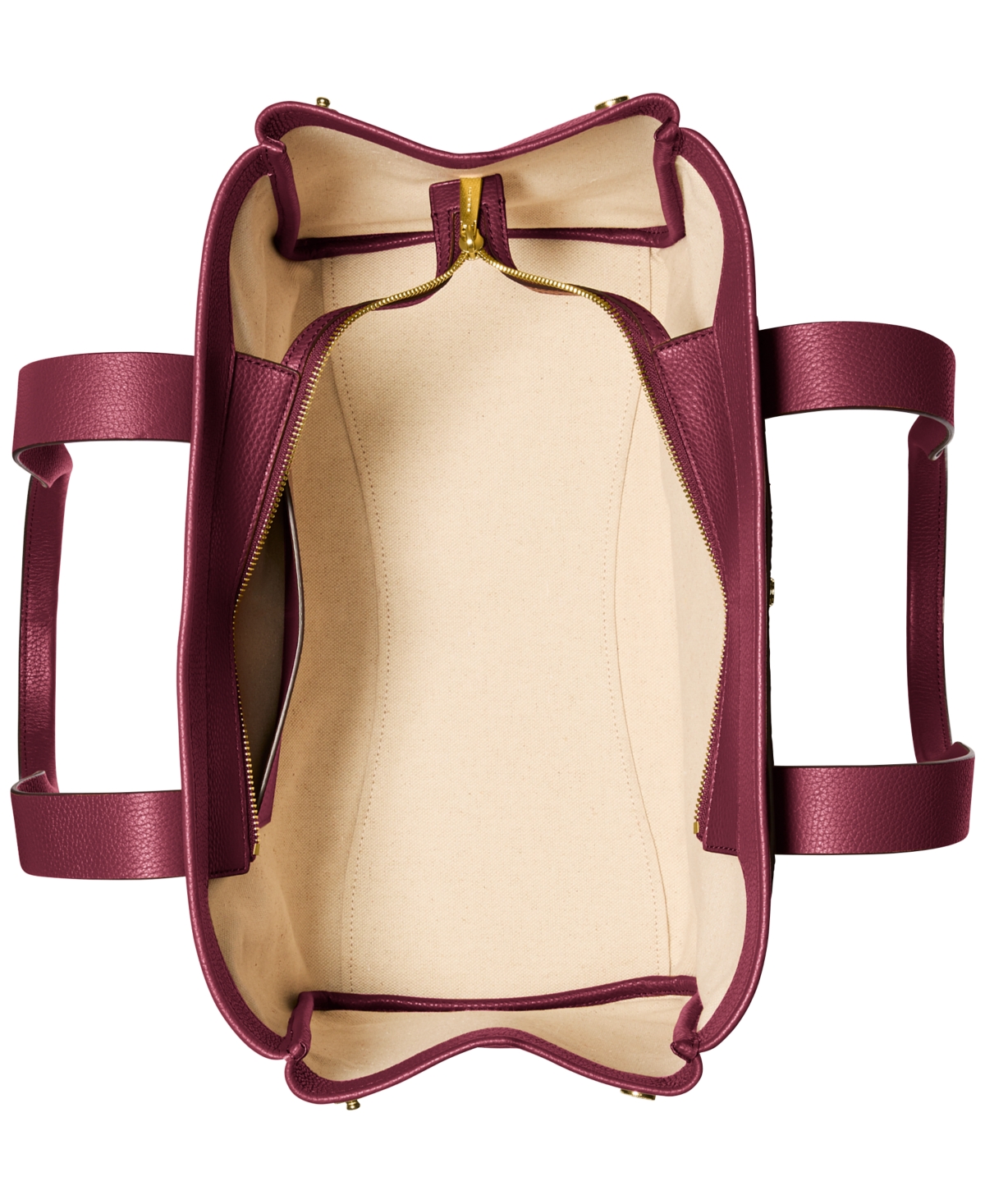 Michael Kors Romee Large Pebbled Leather Tote Bag In Burgundy