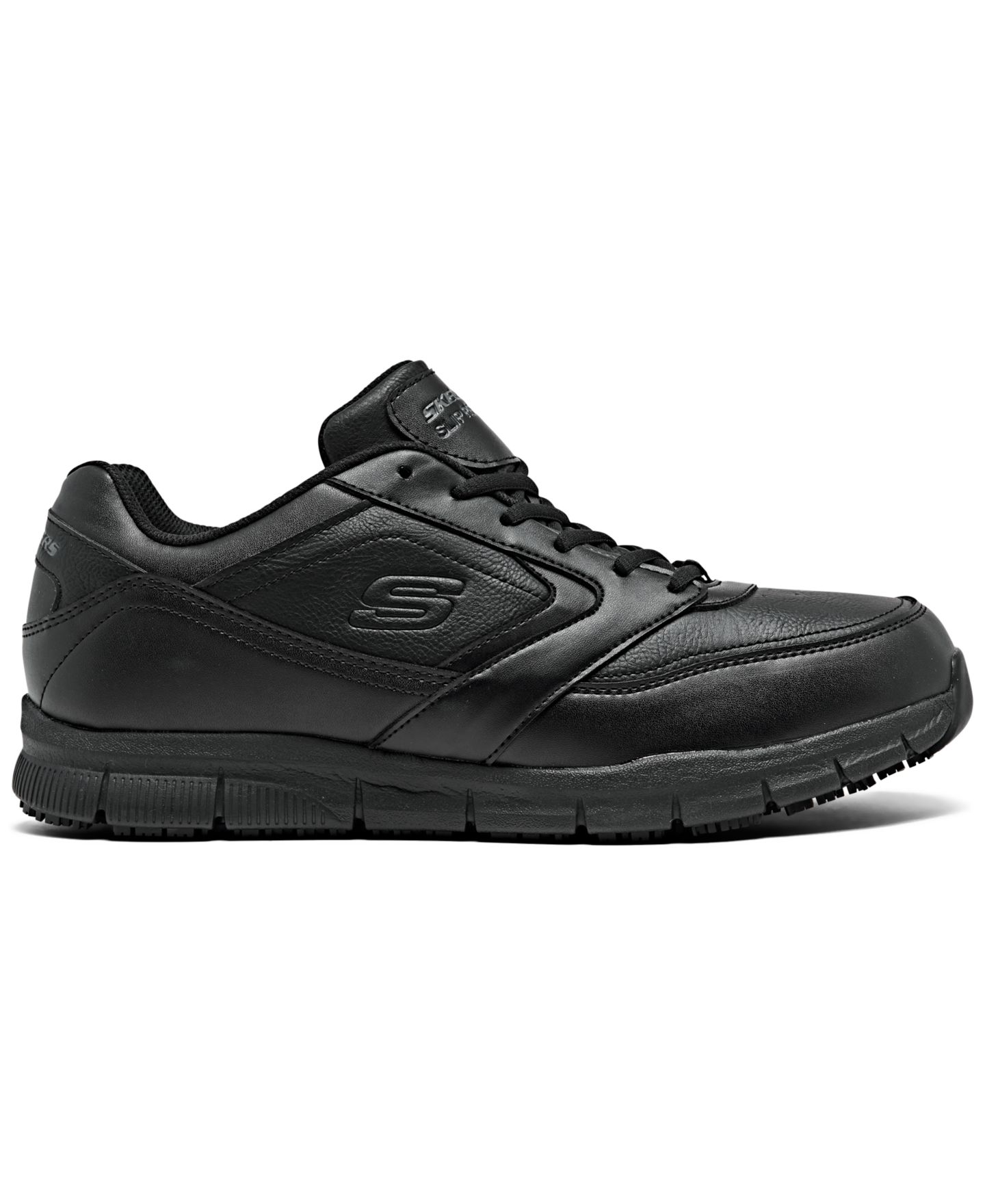 Мужские кроссовки Skechers Work Relaxed Fit- Nampa Slip Resistant Work Casual, цвет: Чёрный — фото 2