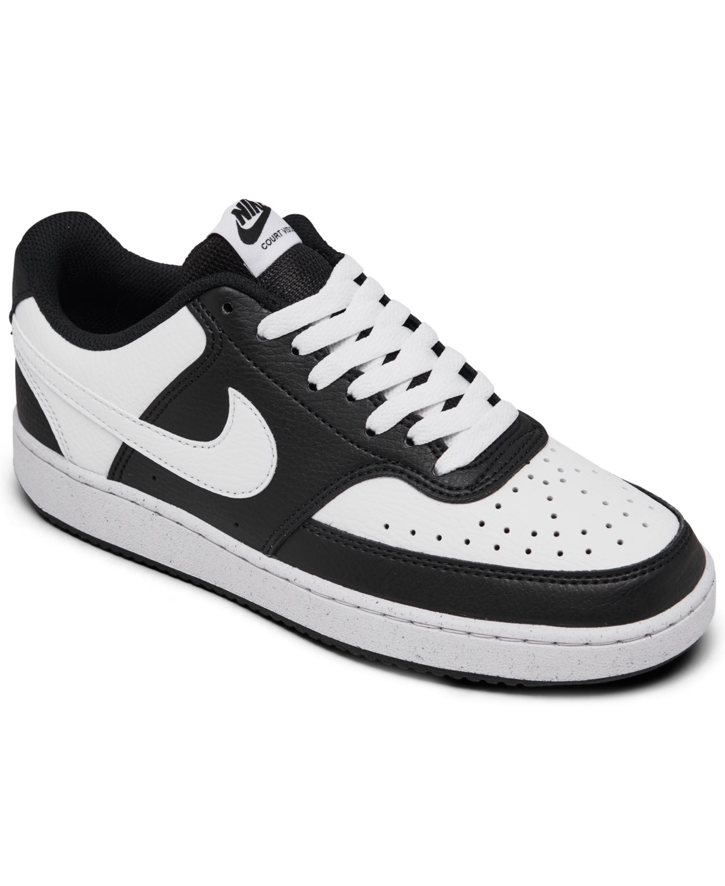 Женские кроссовки Nike Court Vision Low Next Nature Casual, цвет: Чёрный / Белый — фото 1