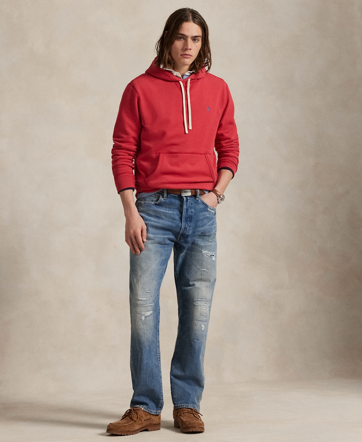 Polo Ralph Lauren Men's Rl Fleece Hoodie In Red