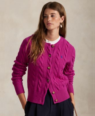 Polo Ralph Lauren - Women's Cable-Knit Wool-Cashmere Cardigan