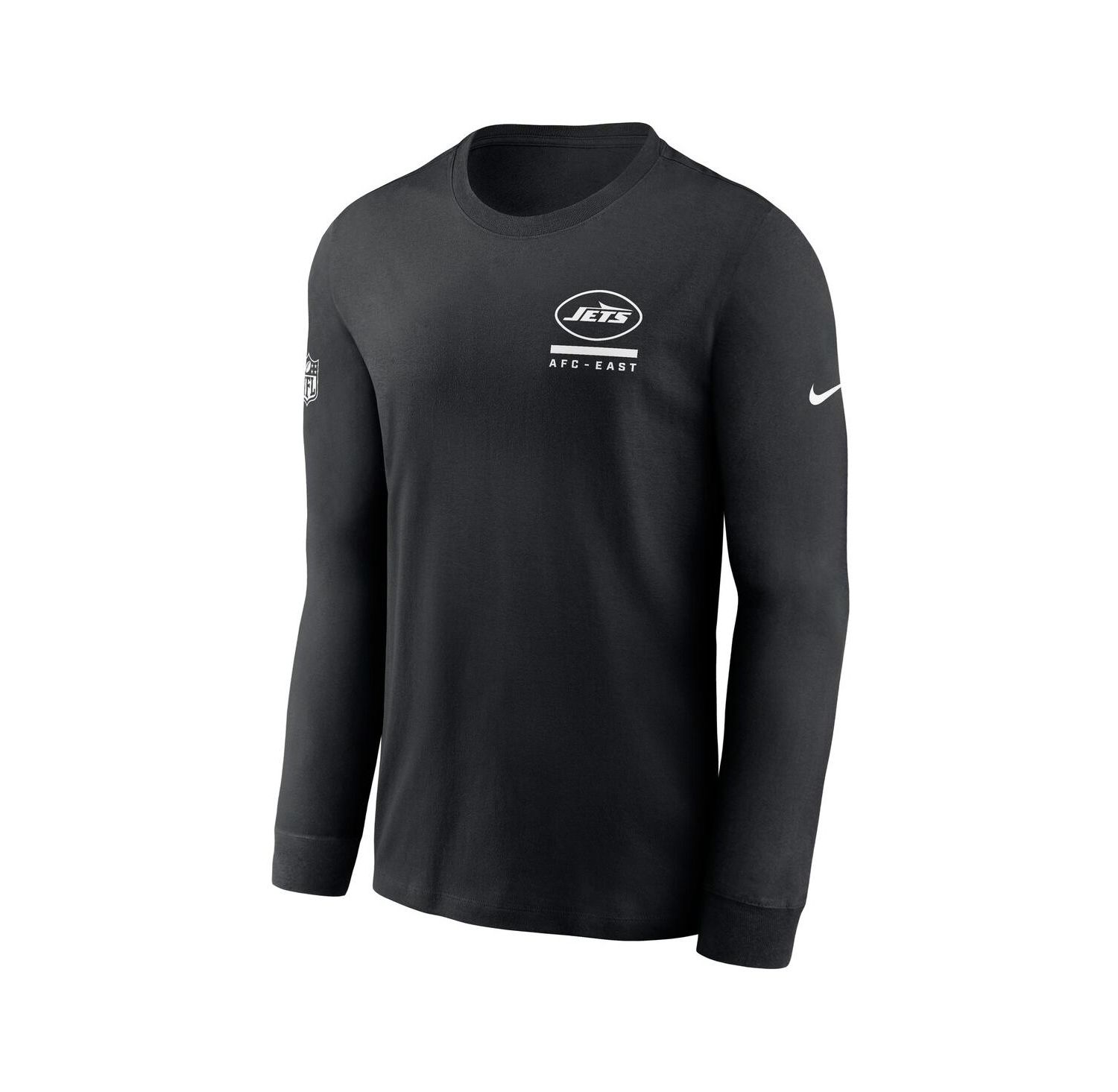 Men's Black New York Jets Sideline Performance Long Sleeve T-Shirt