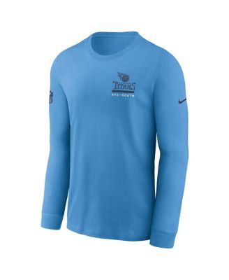 Men's Light Blue Tennessee Titans Sideline Performance Long Sleeve T-Shirt