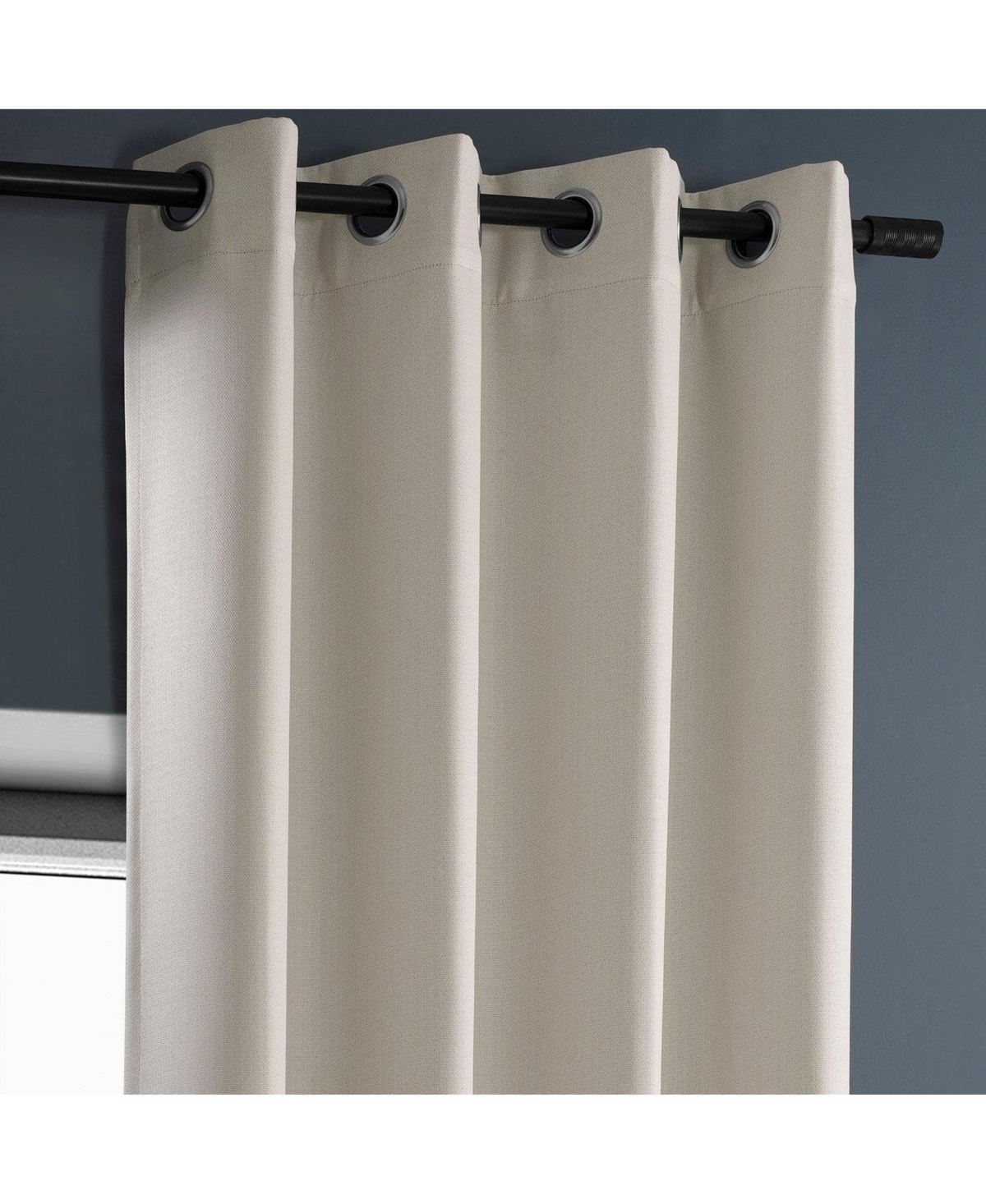 Half Price Drapes Grommet Textured Faux Linen Room Darkening Curtain
