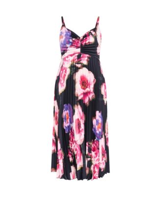 Plus Size Ariana Print Pleat Dress