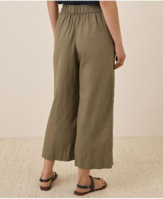 Women's Organic Cotton Canopy Linen Blend Pleated Trouser