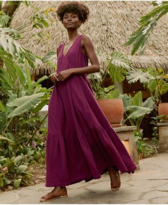 Women's Organic Cotton Coastal Double Gauze Beach To Brunch Dress