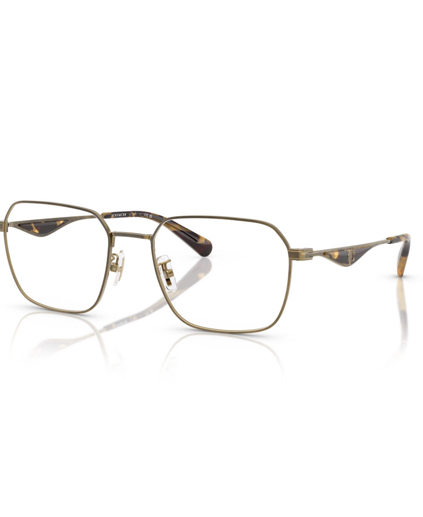 Мужские очки COACH Man Irregular Metal HC5186 Eyeglasses, цвет: Состаренный золотой — фото 1