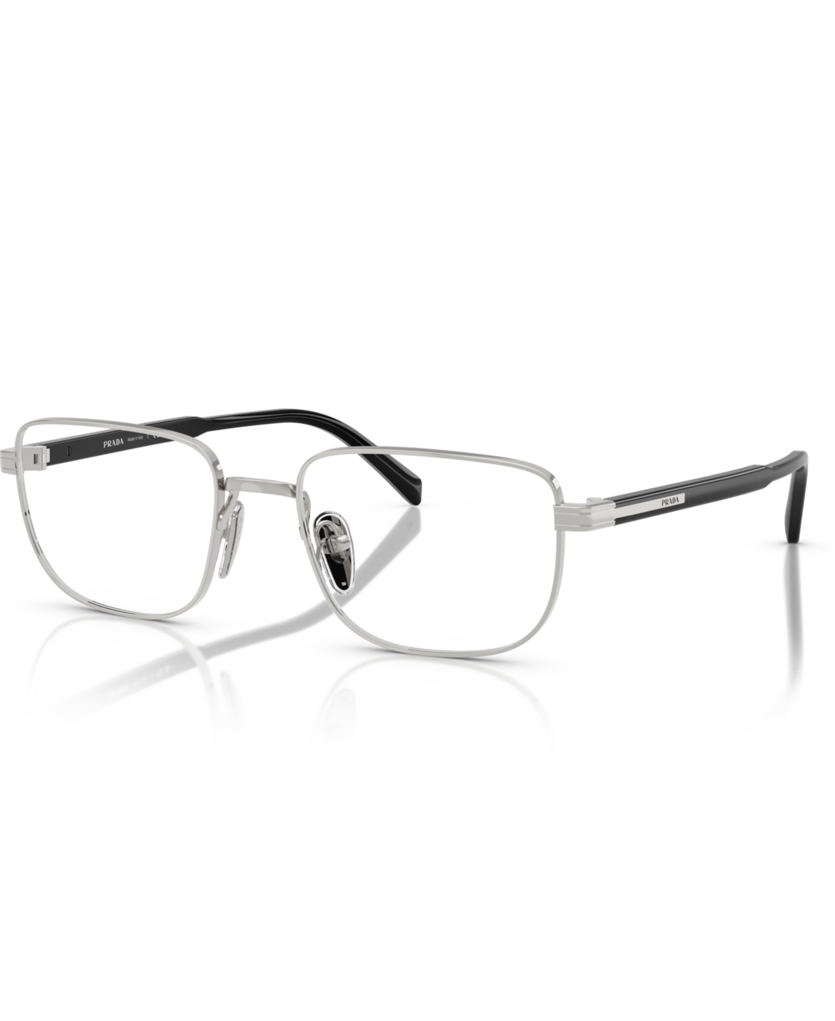 Men's Rectangle Eyeglasses, Pr B51V - Silver