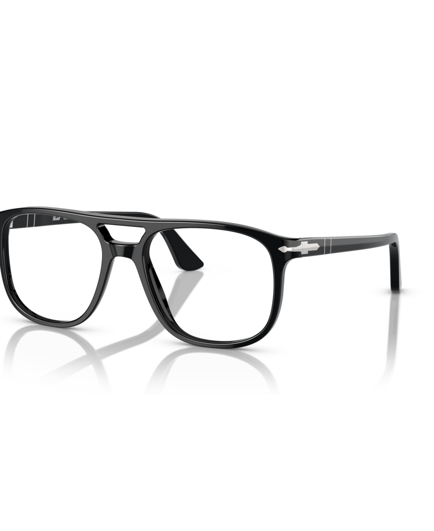Очки Persol Unisex Pilot/Aviator Plastic PO3329V Greta Eyeglasses, цвет: Чёрный — фото 1