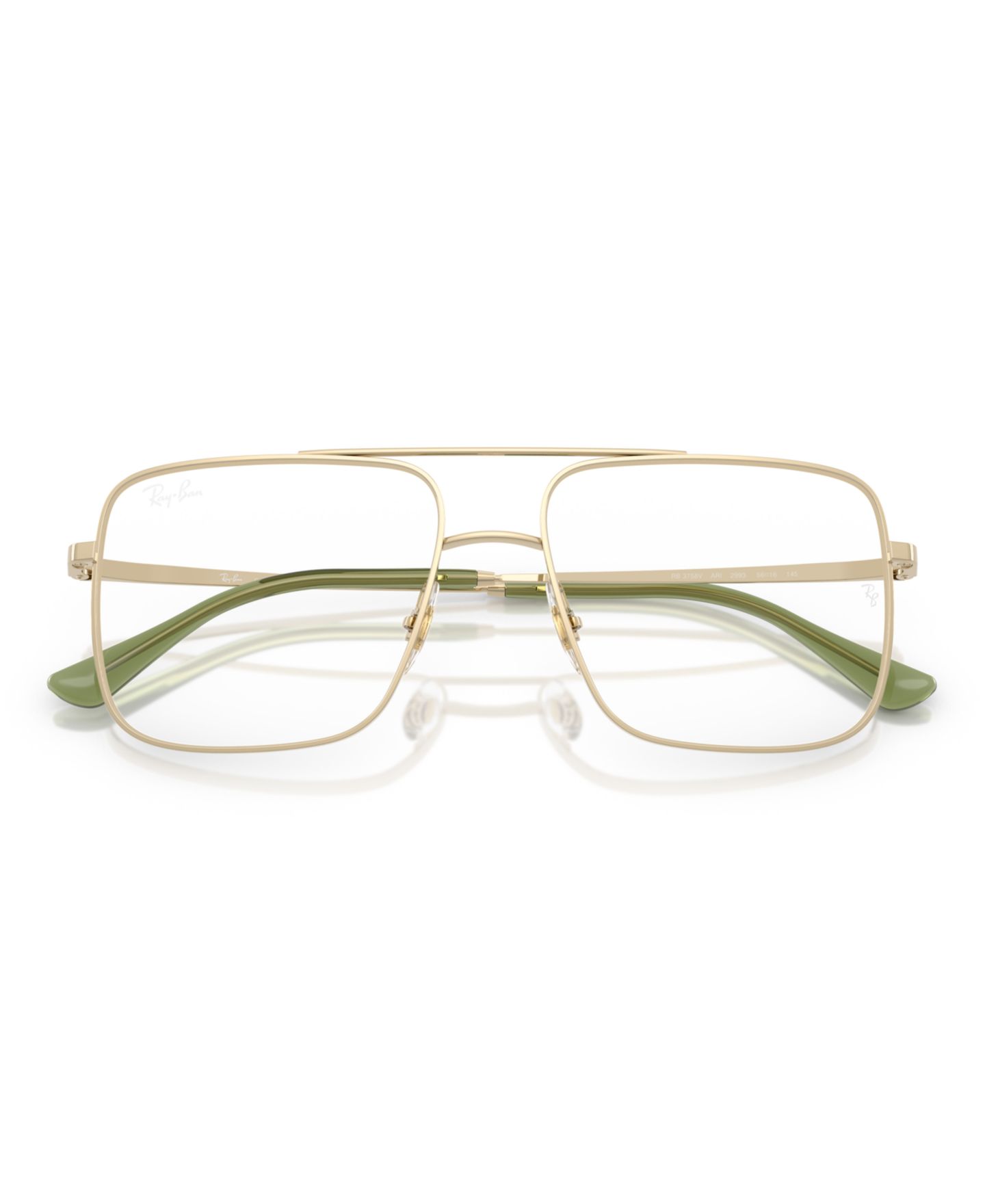 Очки Ray-Ban Unisex Square Metal RB3758V Ari Optics Eyeglasses, цвет: Бледный золотой — фото 5