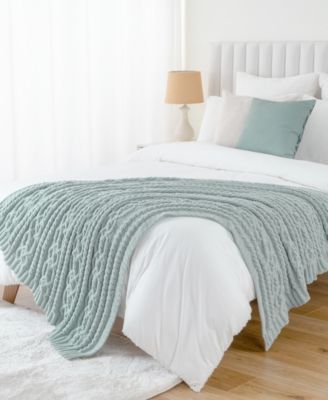 Lifestyle Cable Knit Chenille Throw, 51" x 67"