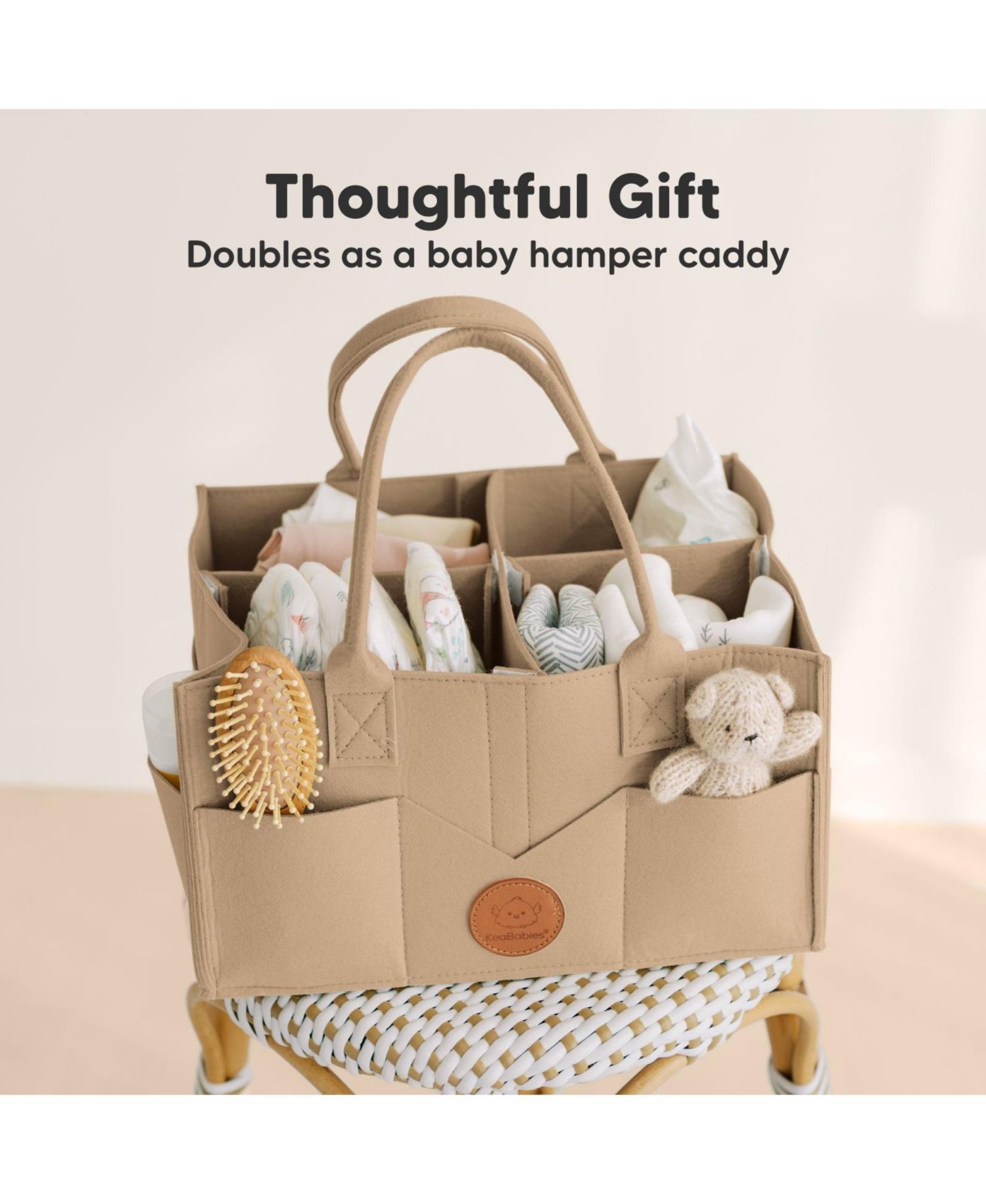 Original Baby Diaper Caddy Organizer, Large Storage Caddy Organizer for Nursery, Changing Table