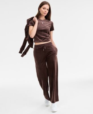 Women's Couture Short-Sleeve Regular Velour T-Shirt 