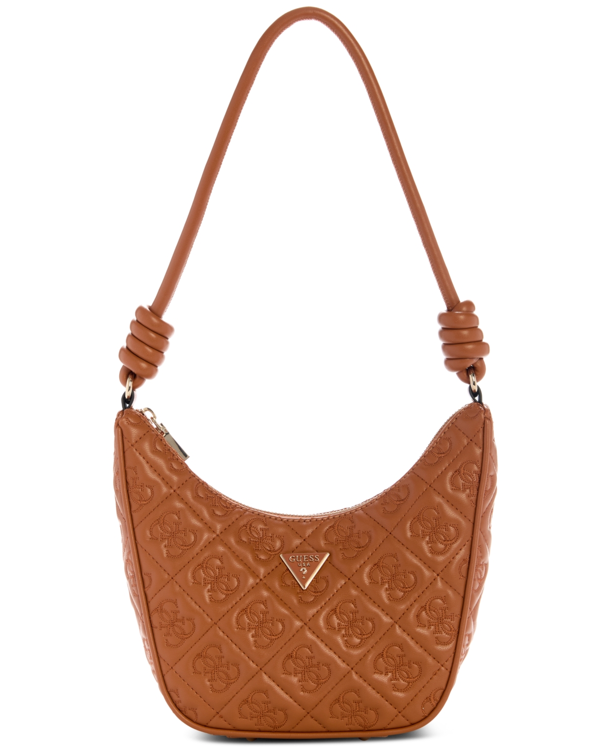 Adelasia Top Zip Small Shoulder Bag - Caramel