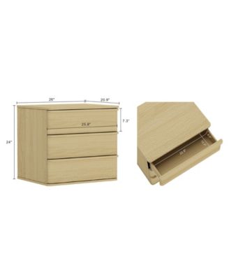 Molly 26" Modern 3-Drawer Nightstand