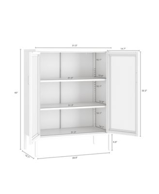 Amelia 31.5" Modern 3-Shelf Accent Cabinet