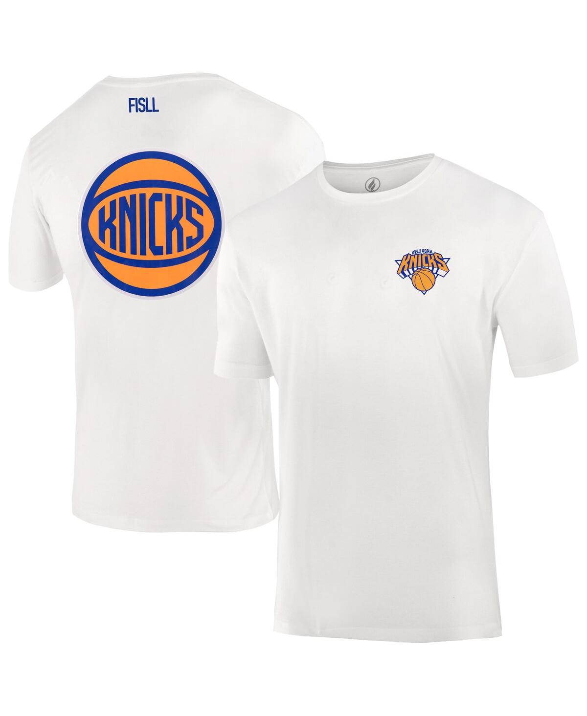 Men's and Women's White New York Knicks Burst Logo T-Shirt - White