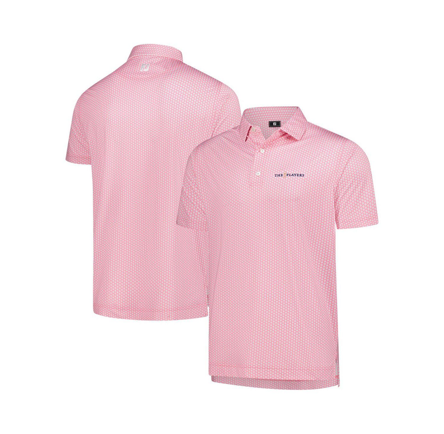 Men's Pink 2025 the PLAYERS ProDry Houndstooth Geo Lisle Polo Shirt