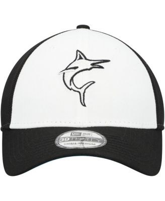 Men's Black/White Miami Marlins 2023 On-Field Batting Practice 39THIRTY Flex Hat