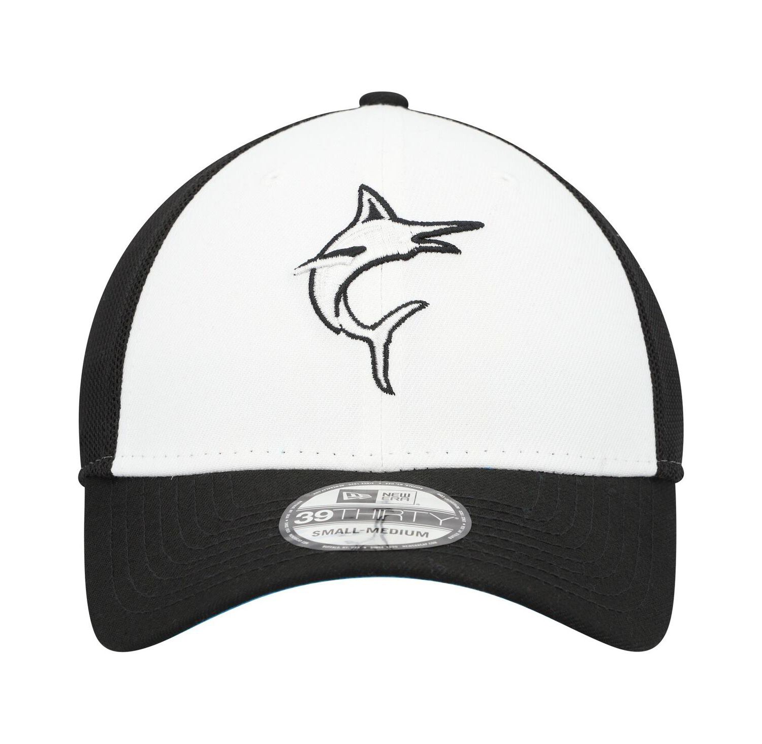 Men's Black/White Miami Marlins 2023 On-Field Batting Practice 39THIRTY Flex Hat