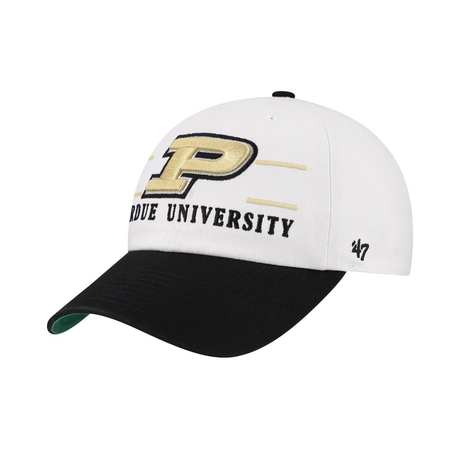 Men's White Purdue Boilermakers Gridiron Clean Up Adjustable Hat