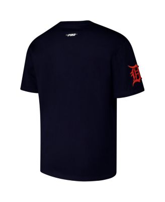 Men's Navy Detroit Tigers Turn It Up Dropped Shoulder T-Shirt