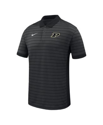 Men's Black Purdue Boilermakers 2025 Early Season&nbsp;Coaches Sideline Victory Stripe Performance Polo Shirt