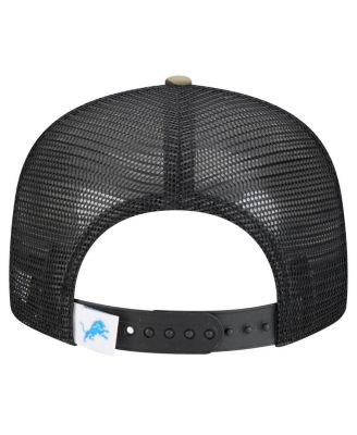 Big Boys and Girls Camo Detroit Lions Throwback Main Trucker 9FIFTY Snapback Hat