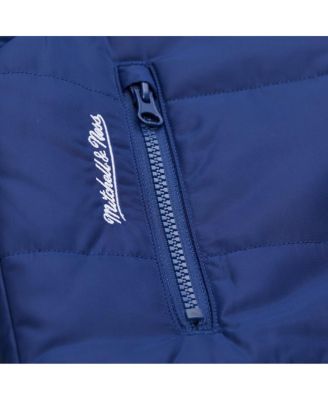 Women's Blue New York Rangers Cropped Full-Zip Puffer Vest