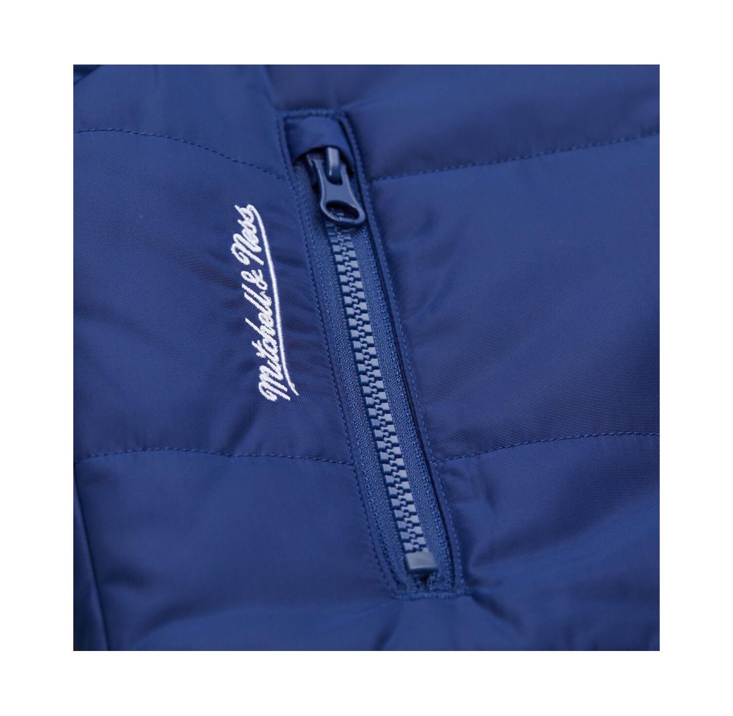 Women's Blue New York Rangers Cropped Full-Zip Puffer Vest