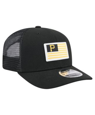 Men's Black Pittsburgh Pirates Flag 9SEVENTY COOLERA Stretch-Snap Hat