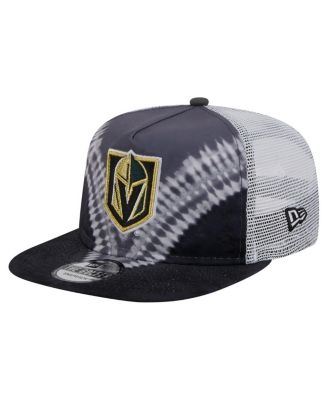 New Era - Men's Black/Gray Vegas Golden Knights Throwback V-Dye Adjustable Golfer Hat