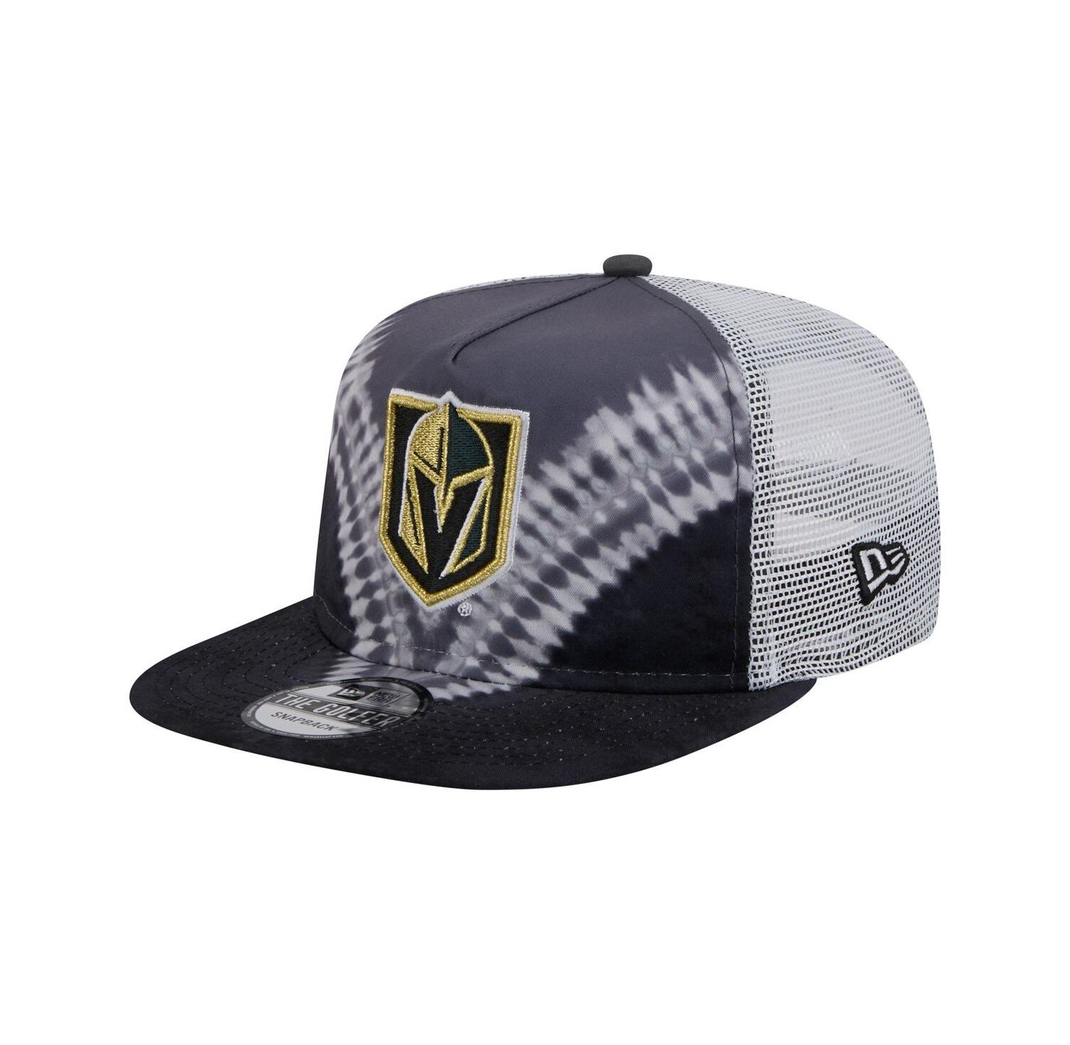Men's Black/Gray Vegas Golden Knights Throwback V-Dye Adjustable Golfer Hat