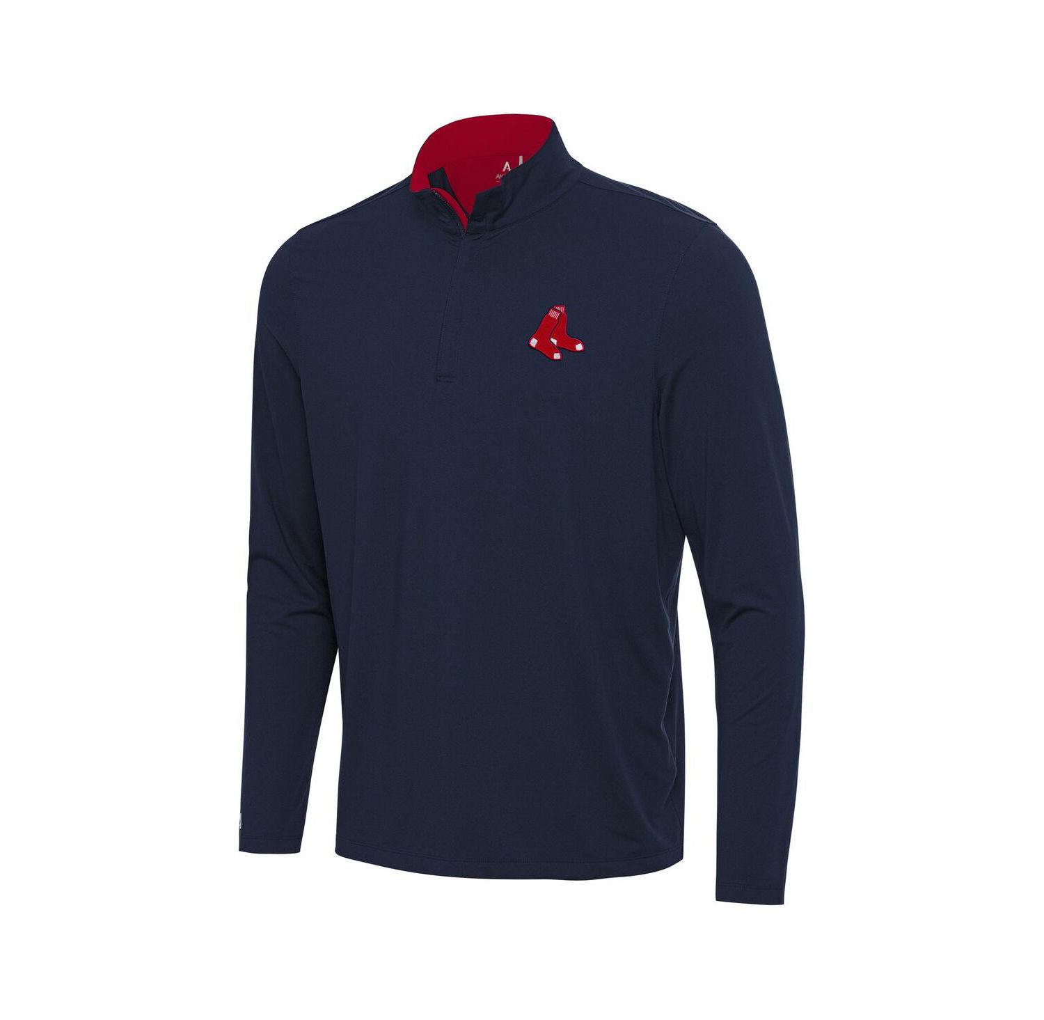 Men's Navy Boston Red Sox Content Quarter-Zip Sweatshirt