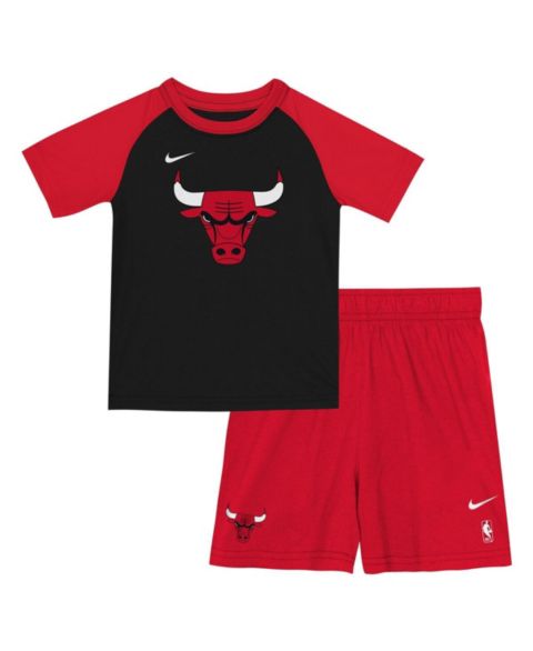 Детский комплект Nike 2-Piece Red/Black Chicago Bulls Practice T-Shirt and Shorts Set