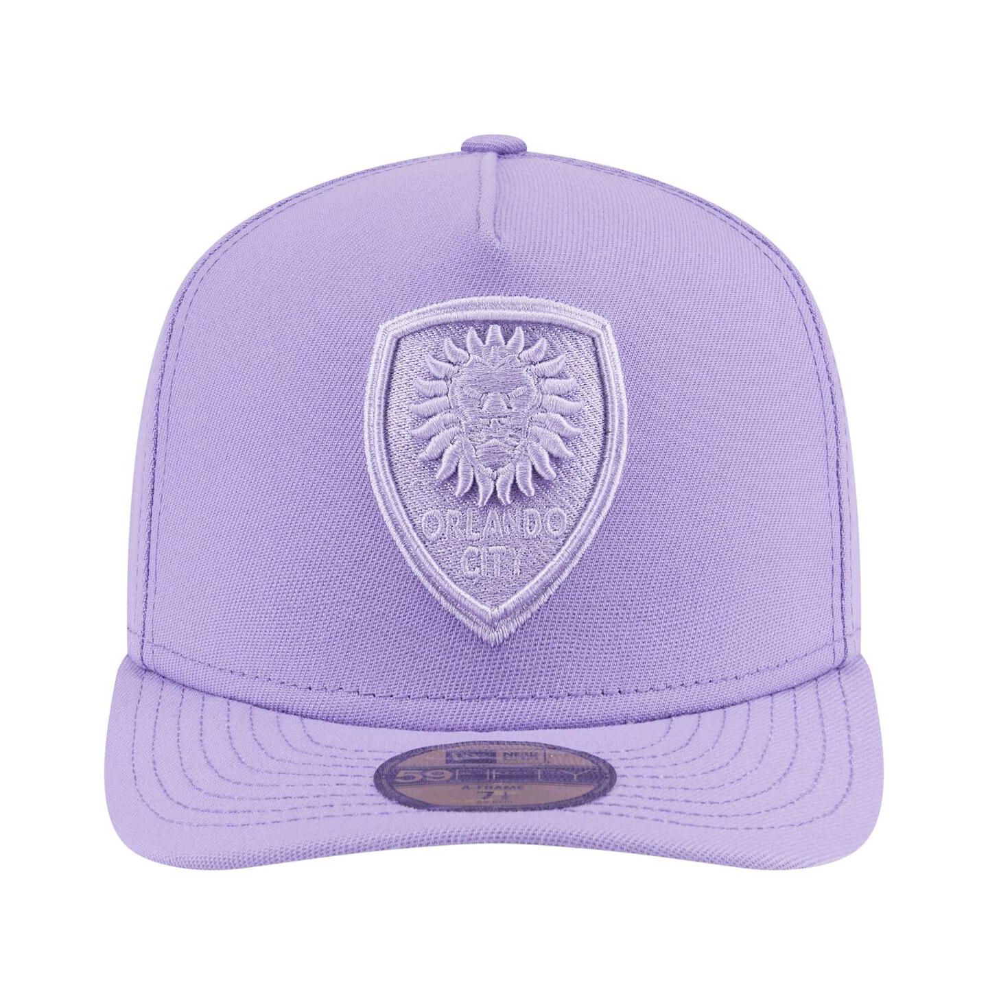 Мужские головные уборы New Era Purple Orlando City SC Color Pack A-Frame 59FIFTY Fitted Hat — фото 2