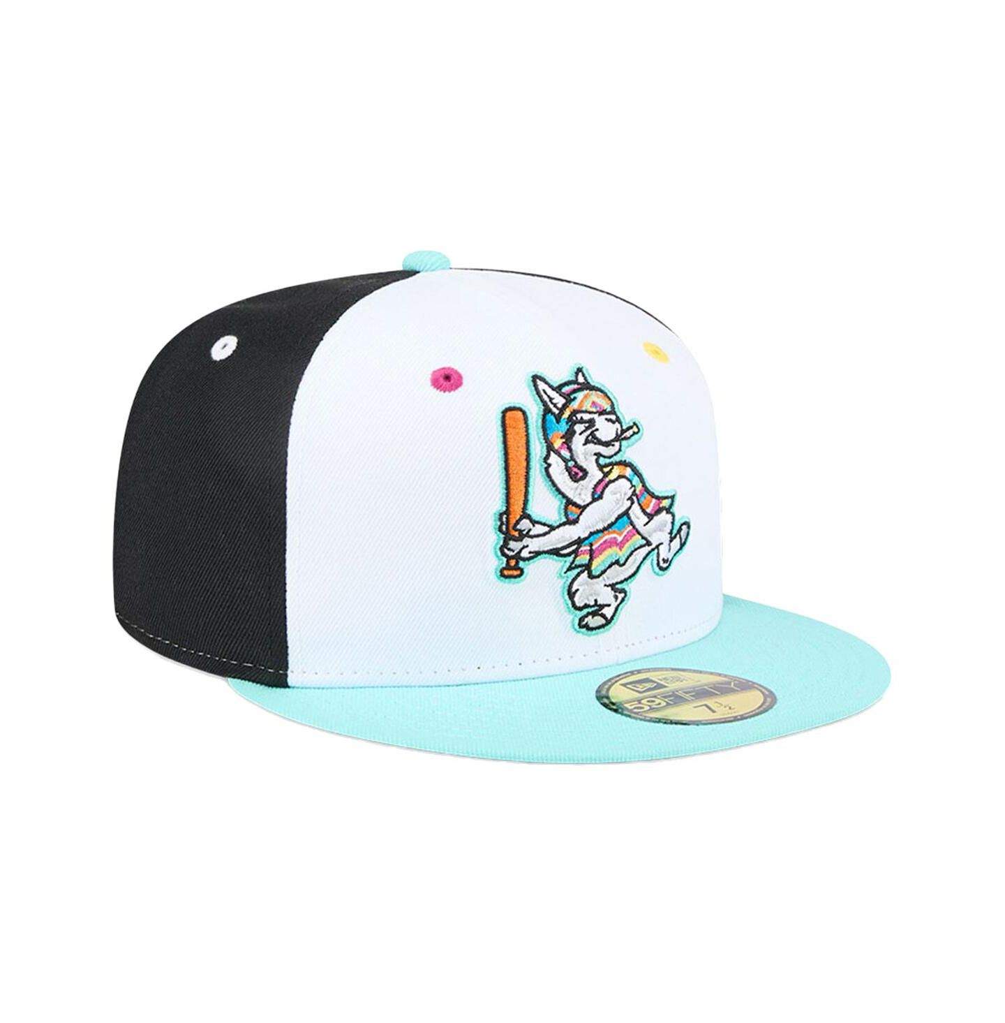 Мужская бейсболка New Era 59FIFTY Hickory Crawdads Copa de la Diversion, White — фото 3