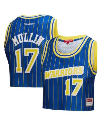 Mitchell & Ness - Women's Chris Mullin Royal Golden State Warriors Fashion Cropped Basketball Jersey