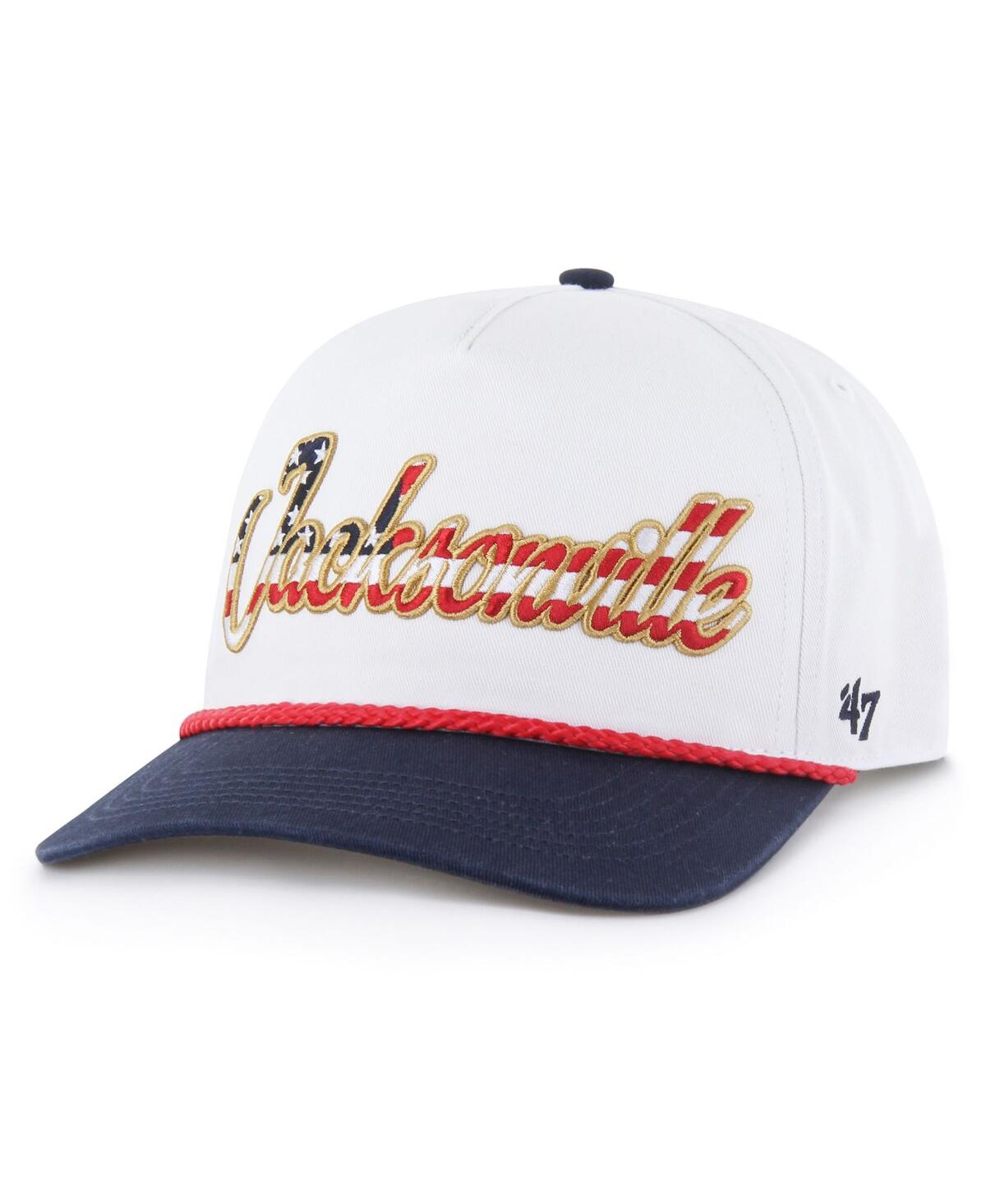 Men's White Jacksonville Jaguars Patriotic Overhand Hitch Adjustable Hat - White