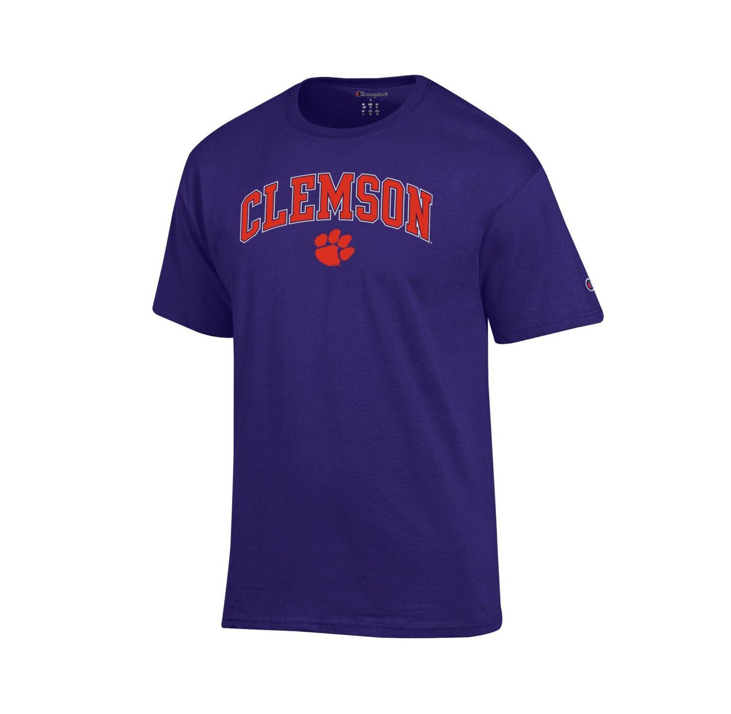 Men's Purple Clemson Tigers Arch Over Logo T-Shirt